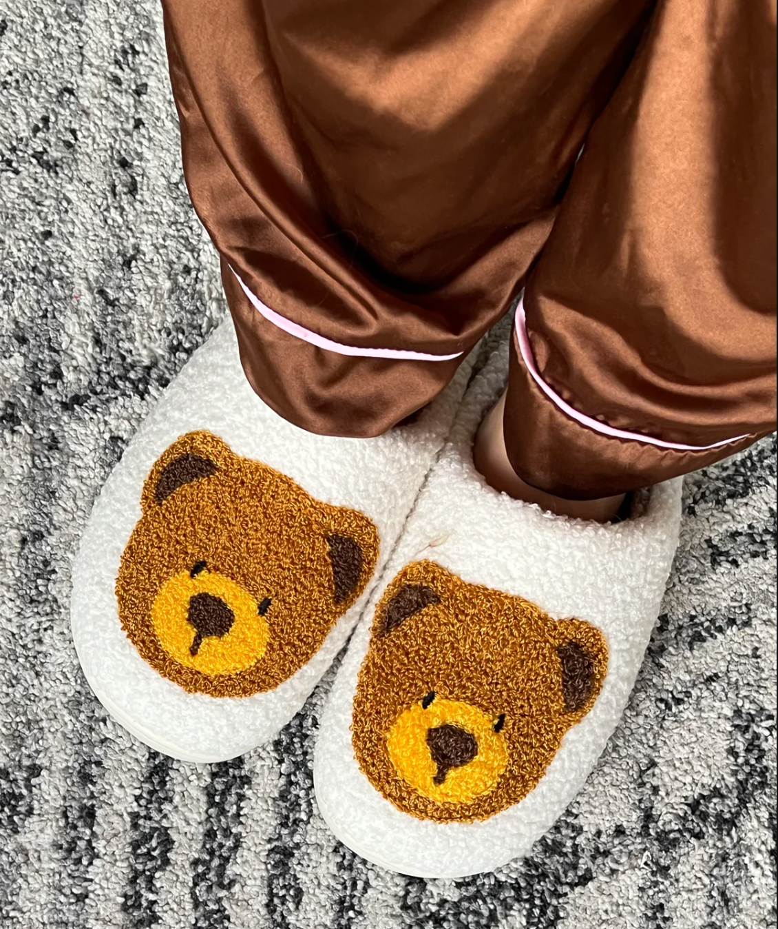 Pantoufles Teddy Blanc