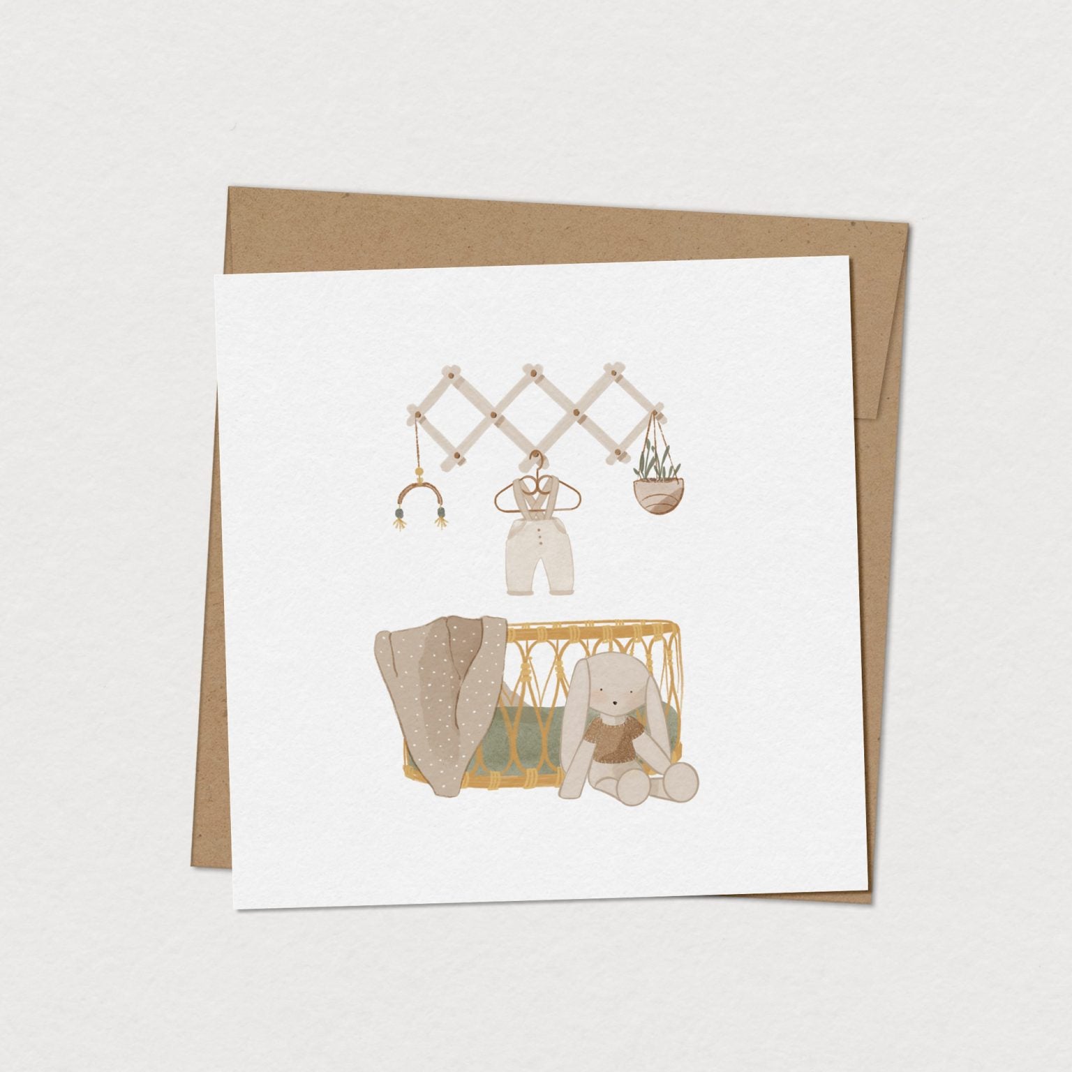 Carte De Souhaits Shower Bébé Berceau De Charlie