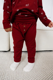 Pantalon Évolutif Rouge Cerise Uni