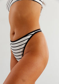 Tanga Échancré The Rib Cream Stripe