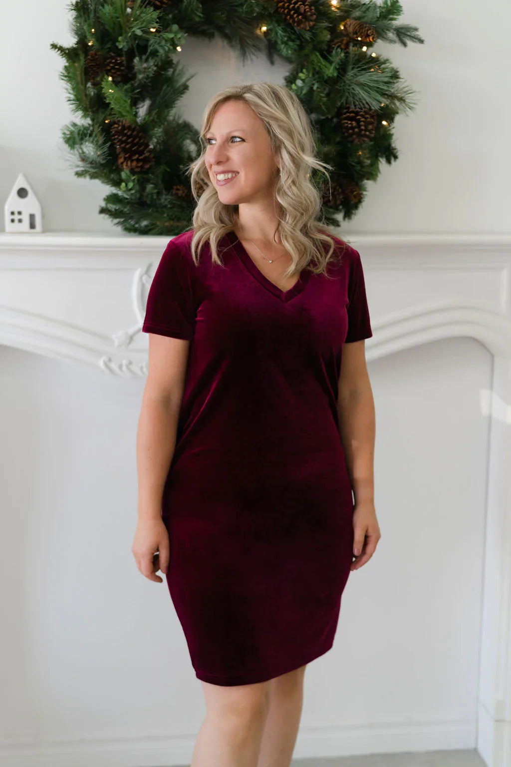 Robe Intrigue Velours Rouge Passion