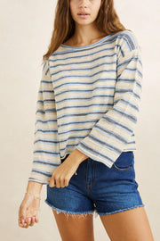 Haut Contrast Linen Ocean