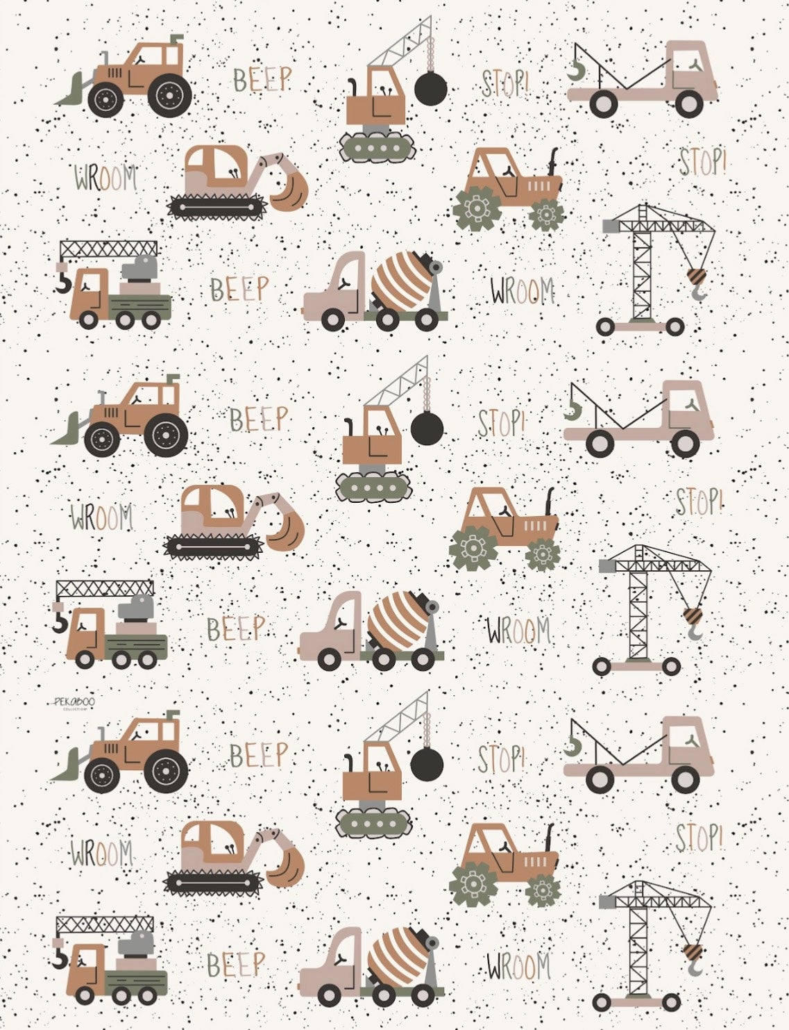 Doudou Magiks Camions De Construction Rust Sauge