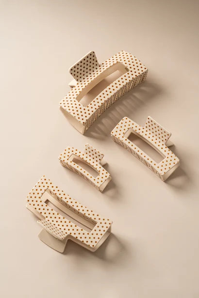 Pince Beige Polka Dot Medium