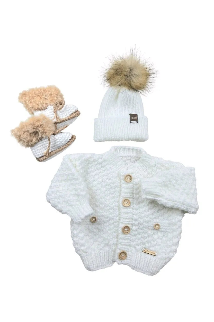 Cardigan Blanc (3-6 Mois)