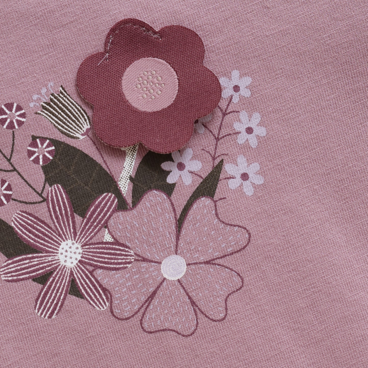 Cache-Couche Rose Fleurs Manche Longue