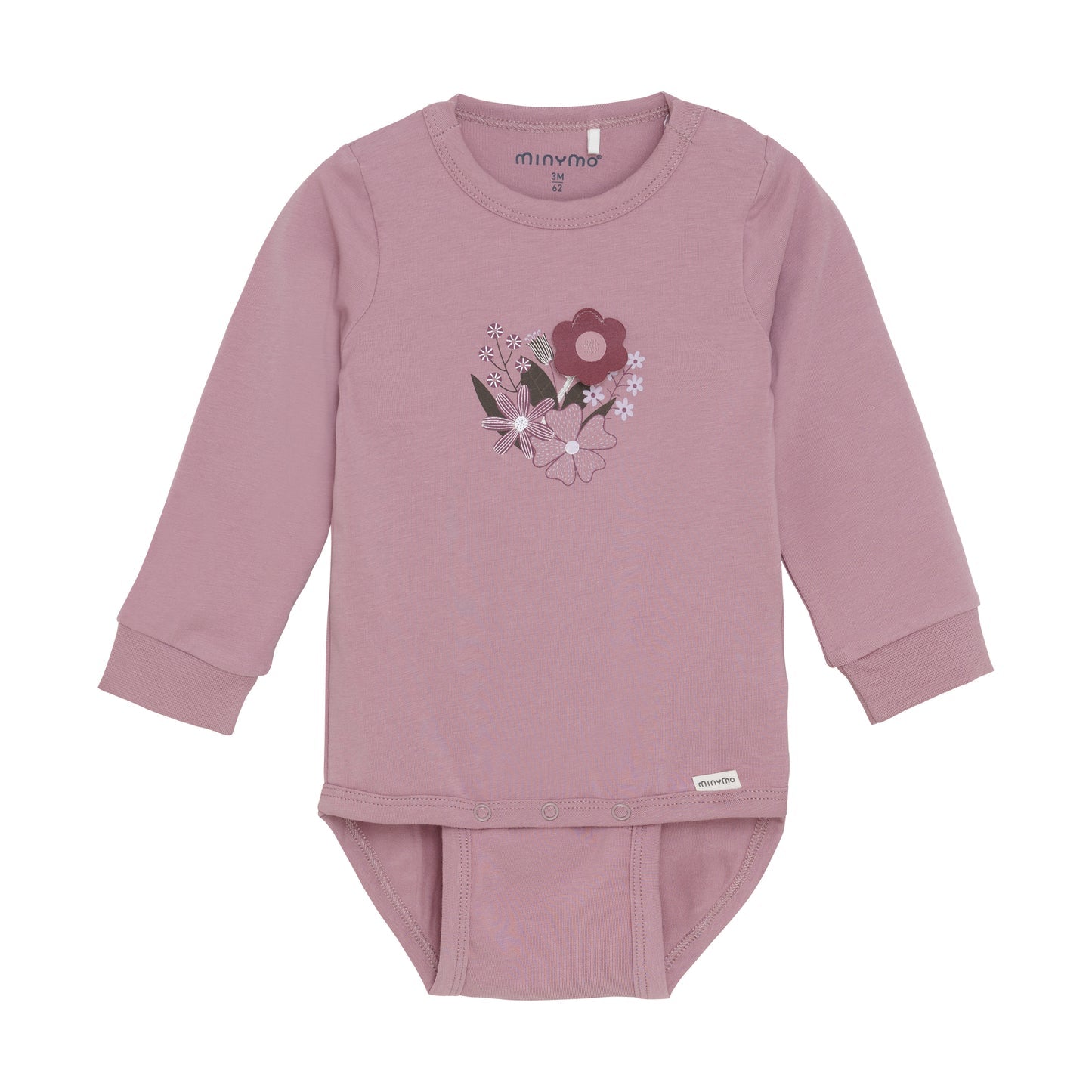 Cache-Couche Rose Fleurs Manche Longue