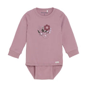 Cache-Couche Rose Fleurs Manche Longue