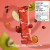 Smoothie Instantané Rouge (Fraises, Kiwis, Pommes, Framboises & Dattes)