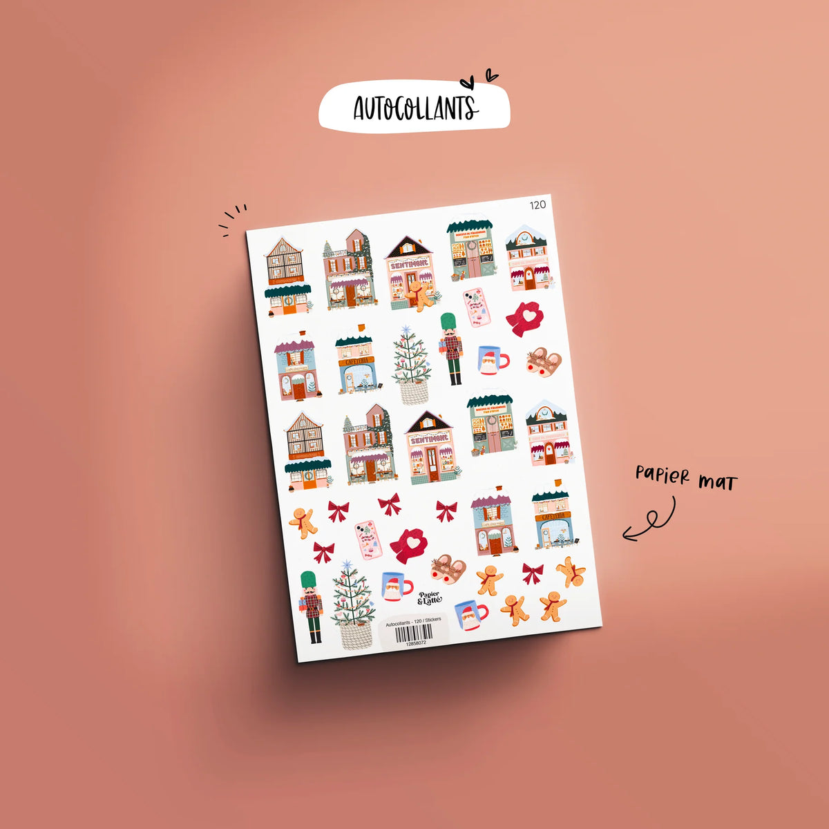 Autocollant 120 Village De Noël