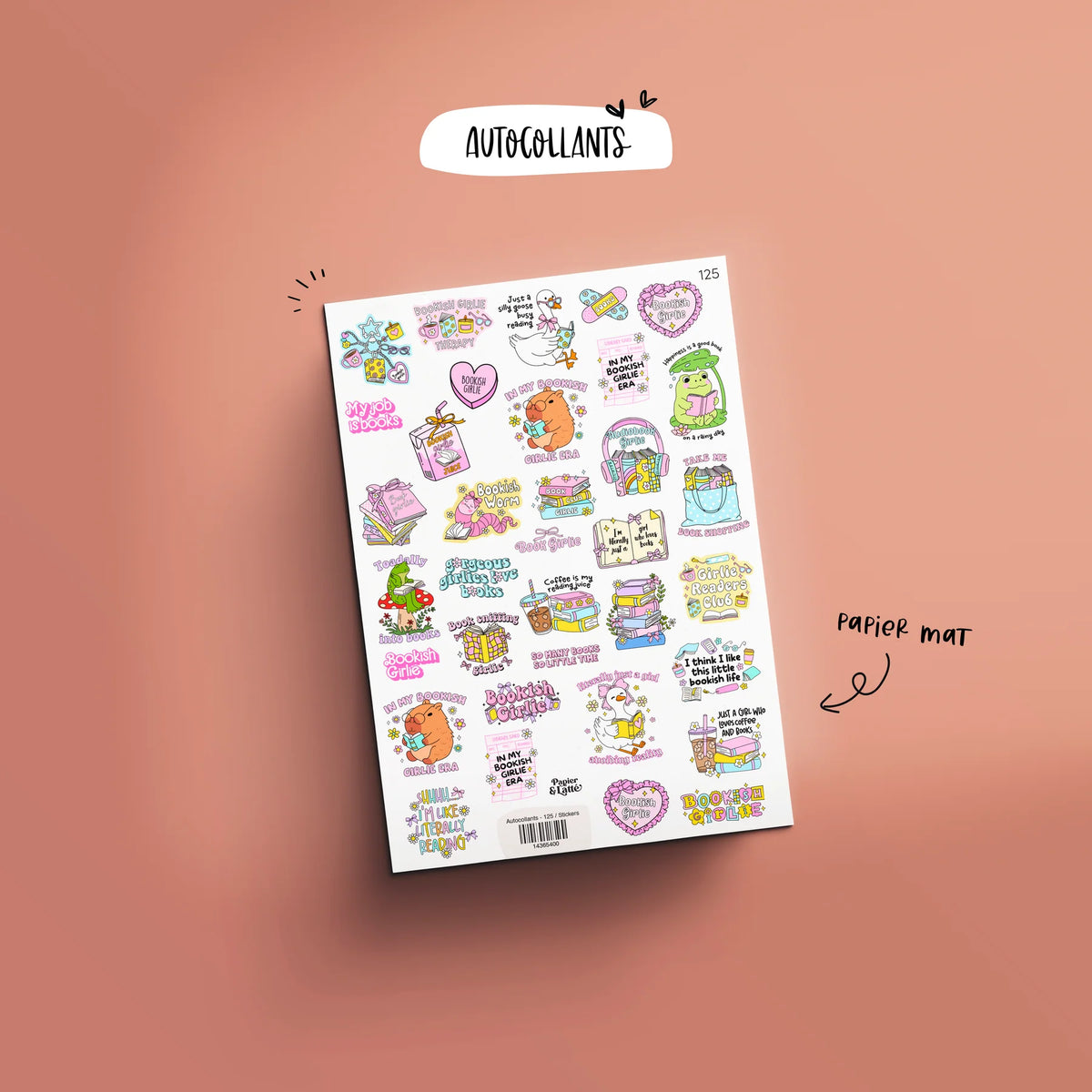 Autocollant 125 Bookish Girlie