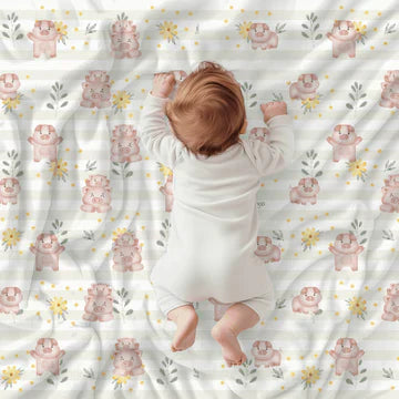 Couverture Magiks TODDLER Petit Cochon Rose Bold Stripe