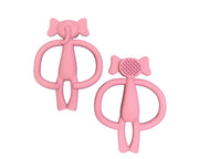 Jouet De Dentition Éléphant Rose Foncé