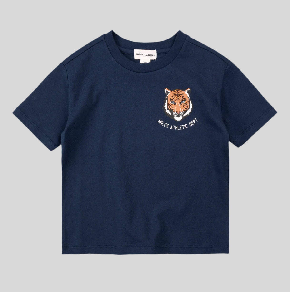T-shirt Bleu À Imprimé De Tigres Miles