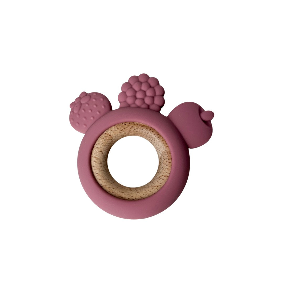 Jouet De Dentition Bois Fruits Rose