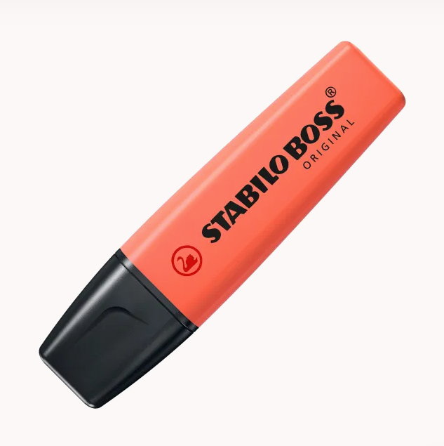 Surligneurs Stabilo Boss Rouge Corail