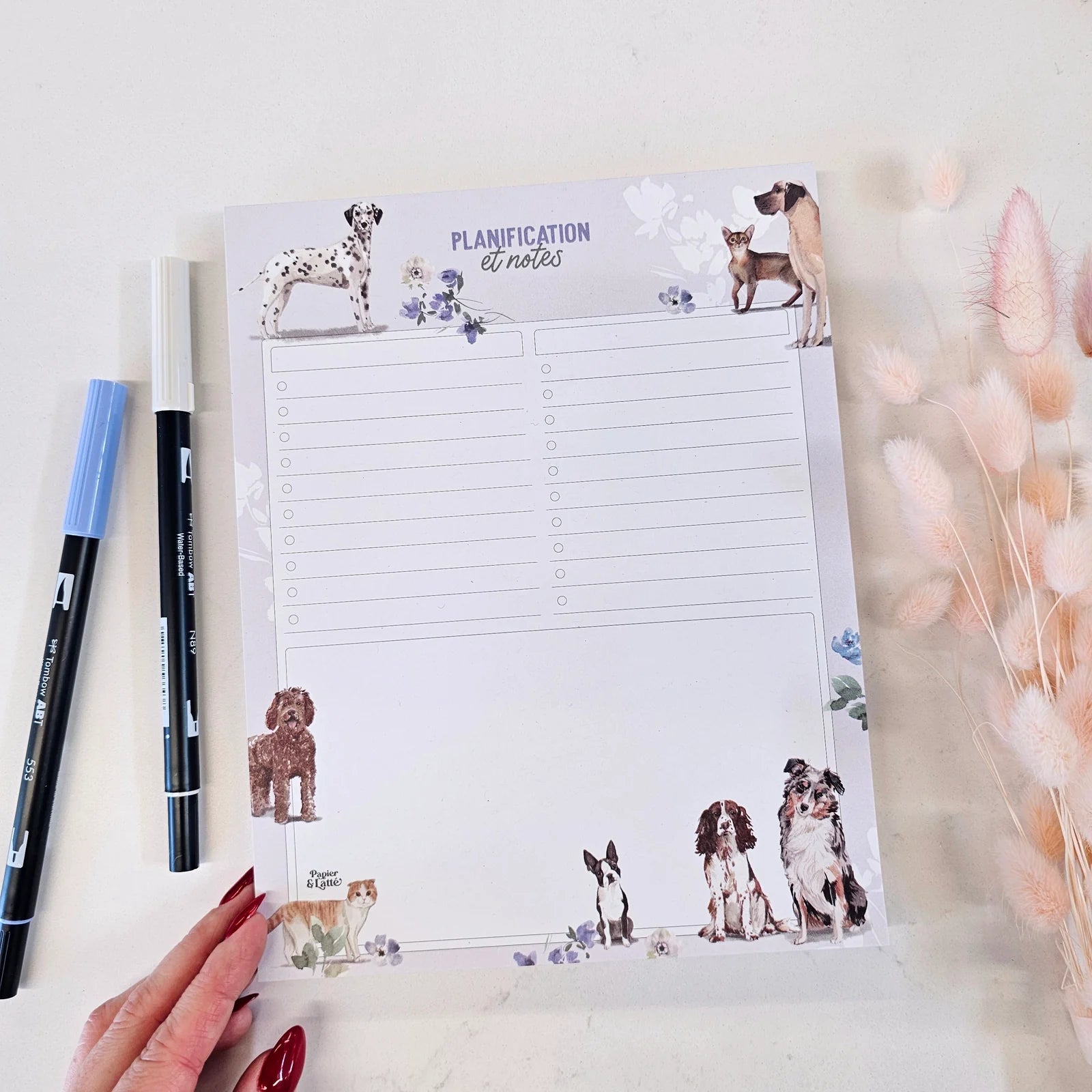 Grand Bloc-Notes Chiens Et Chats