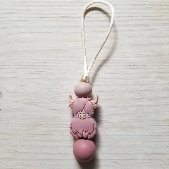 Zip À Fermeture Éclair Vache Highland Rose Profond