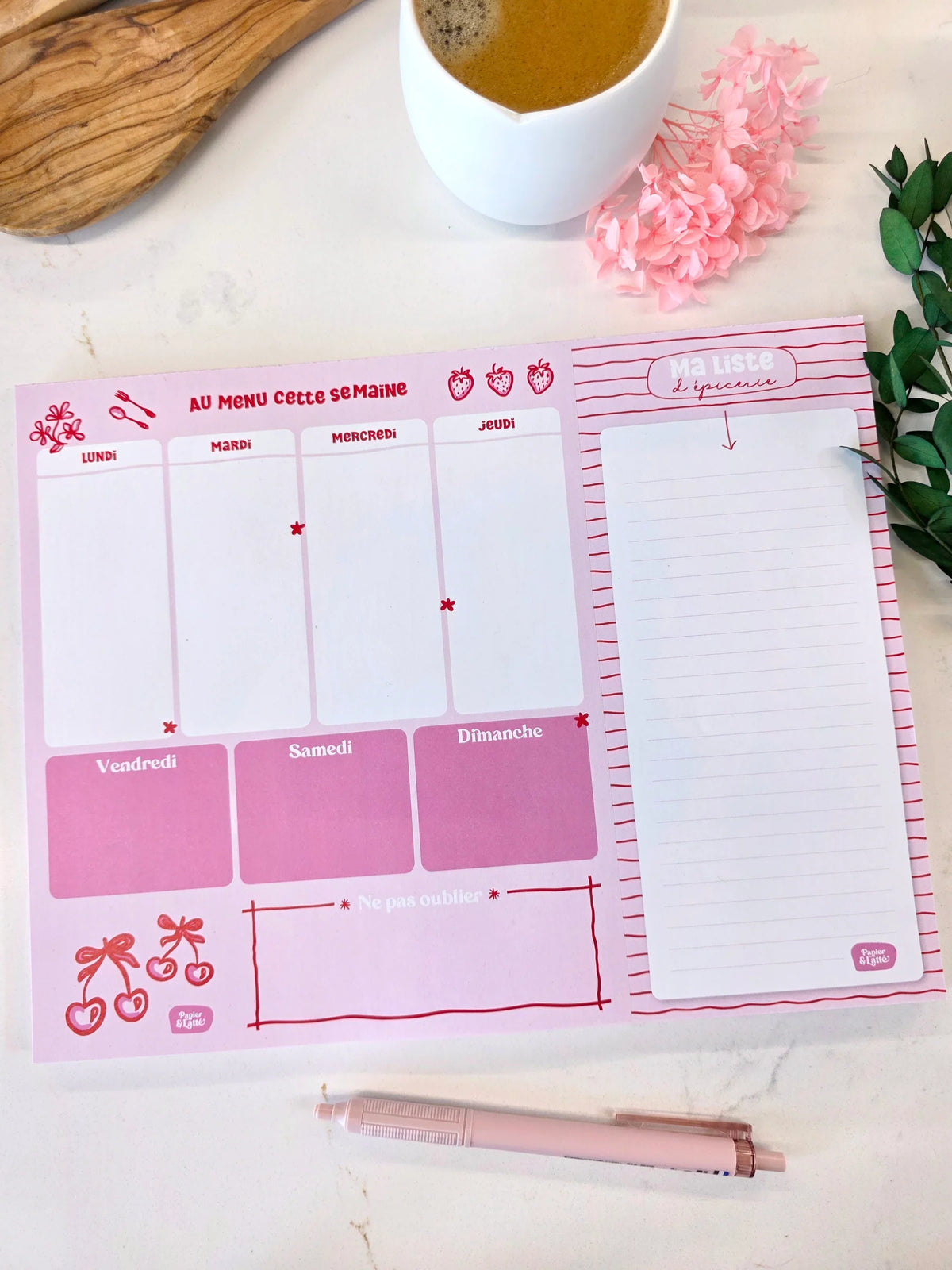 Planificateur De Repas Aux Cerises