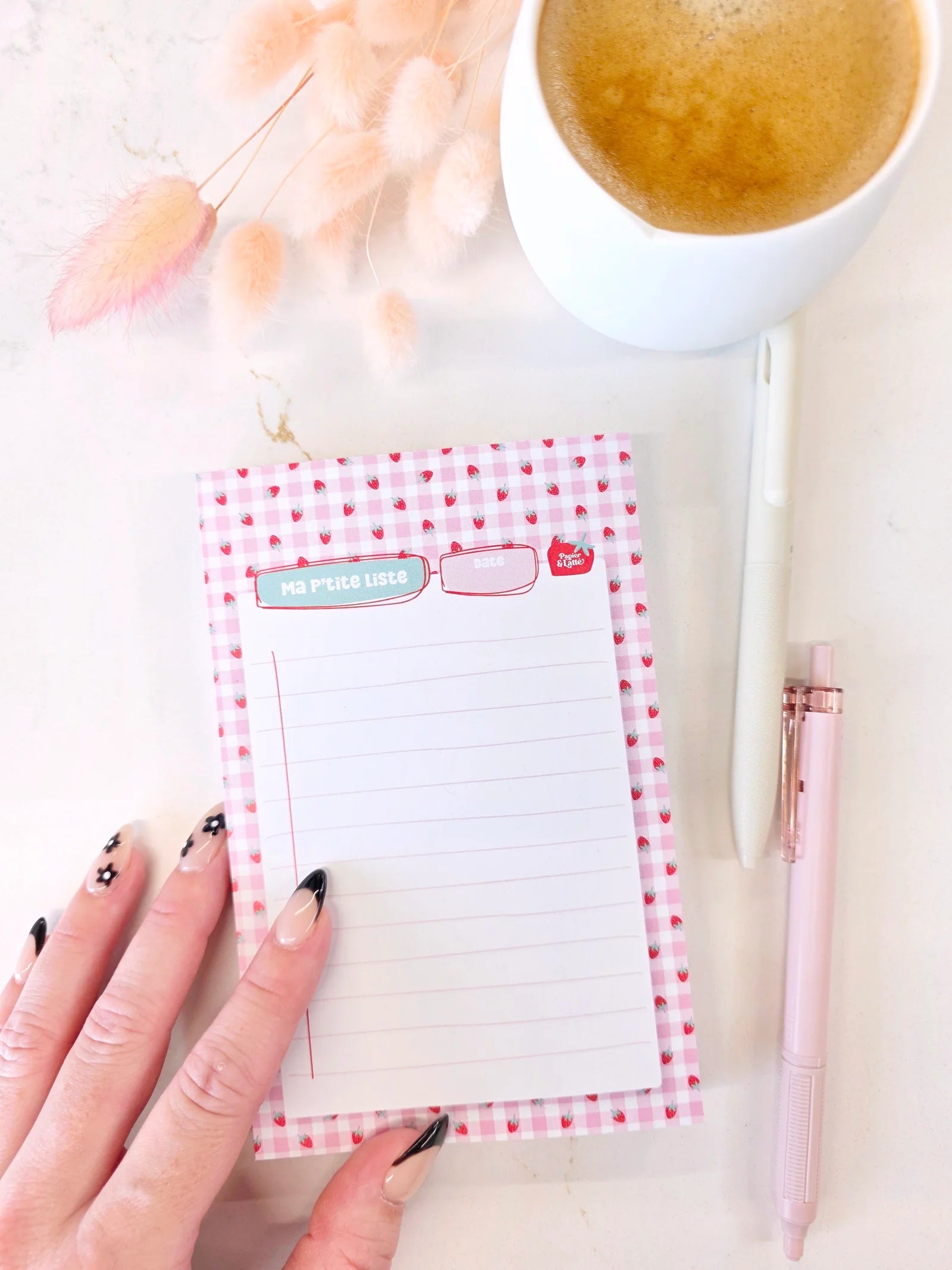 Petit Pad De Notes Pensées À La Fraise