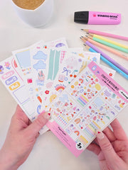 Ensemble 5 Feuilles D'autocollants Printemps