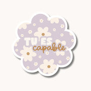 Autocollant Marguerites Lilas Tu Es Capable