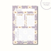 Bloc-Notes Planification Prof Marguerites Lilas