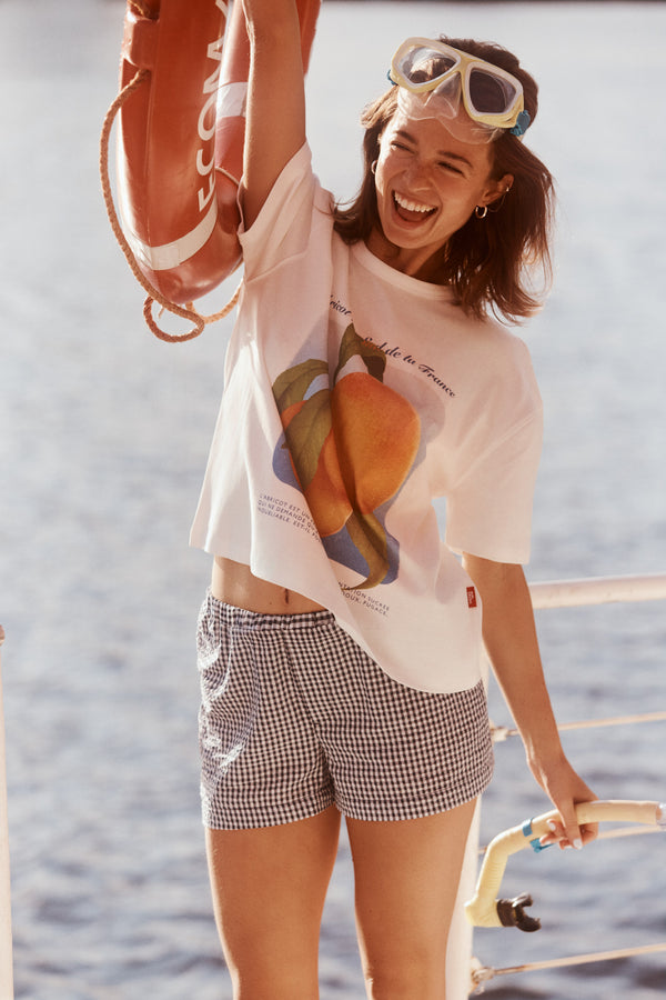 T-Shirt En Coton Vintage L'Abricot