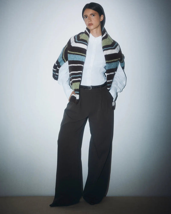 Cardigan Multicolore Brun