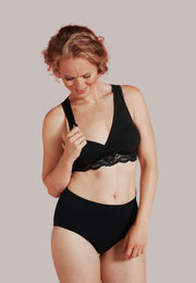 Soutien-Gorge Grossesse Et Allaitement Cache-Coeur Noir