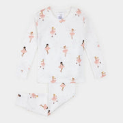 Ensemble Pyjama LunaKnit Blanc Cassé À Imprimé Patineuses