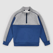 Chandail Bleu Marine Et Gris Chiné