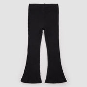 Legging Côtelé Évasé Noir