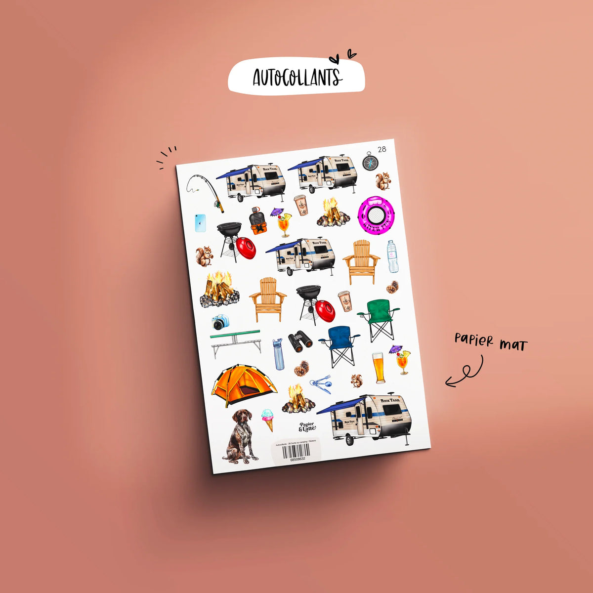 Autocollant 28 Sortie Au Camping