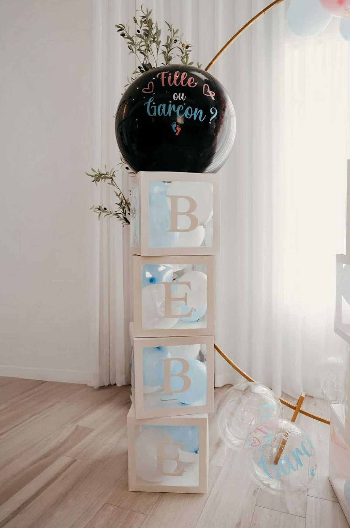 Cubes BÉBÉ Bleu & Blanc