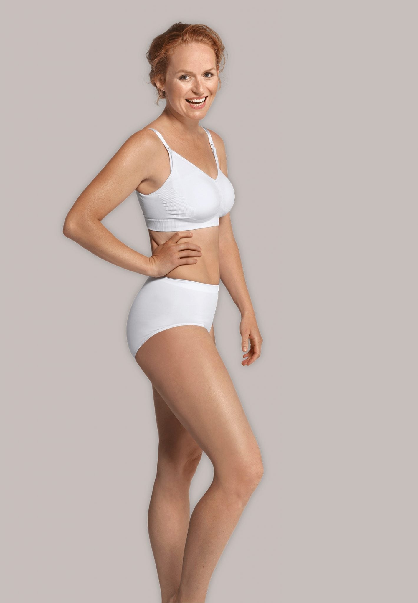 Soutien-Gorge Grossesse & Allaitement Sans Coutures Doux Blanc