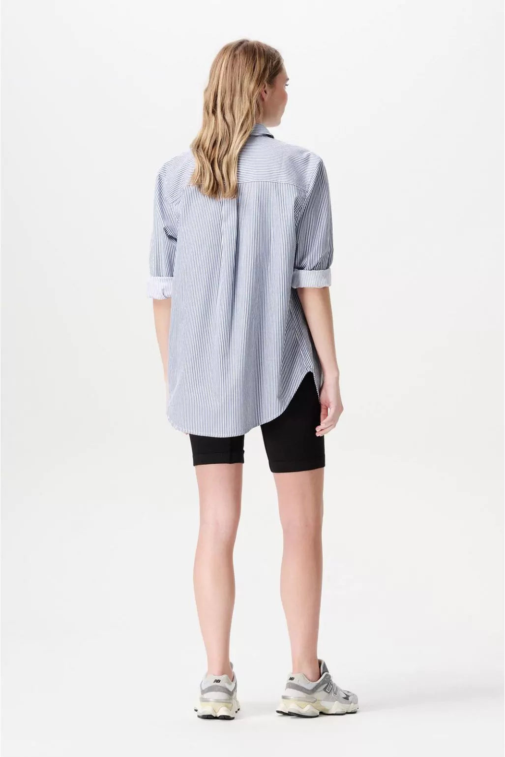 Blouse D'allaitement Arles Blanche Rayée Bleue