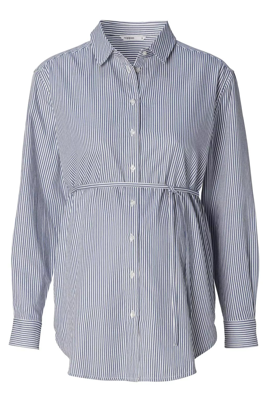 Blouse D'allaitement Arles Blanche Rayée Bleue