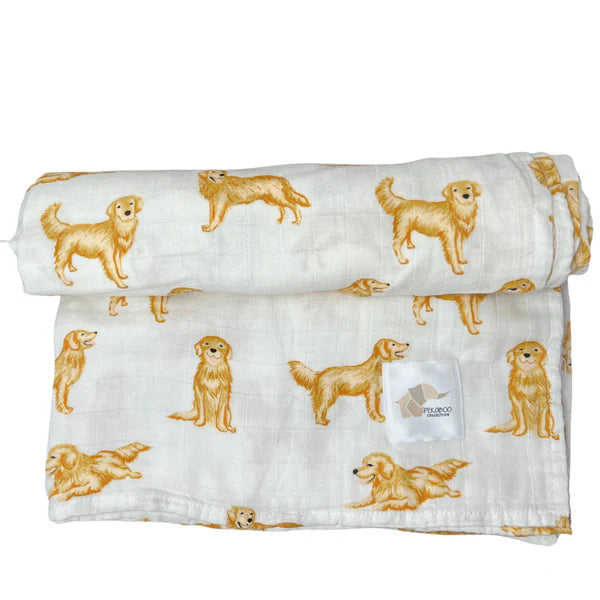 Mousseline Bambou Chien Golden