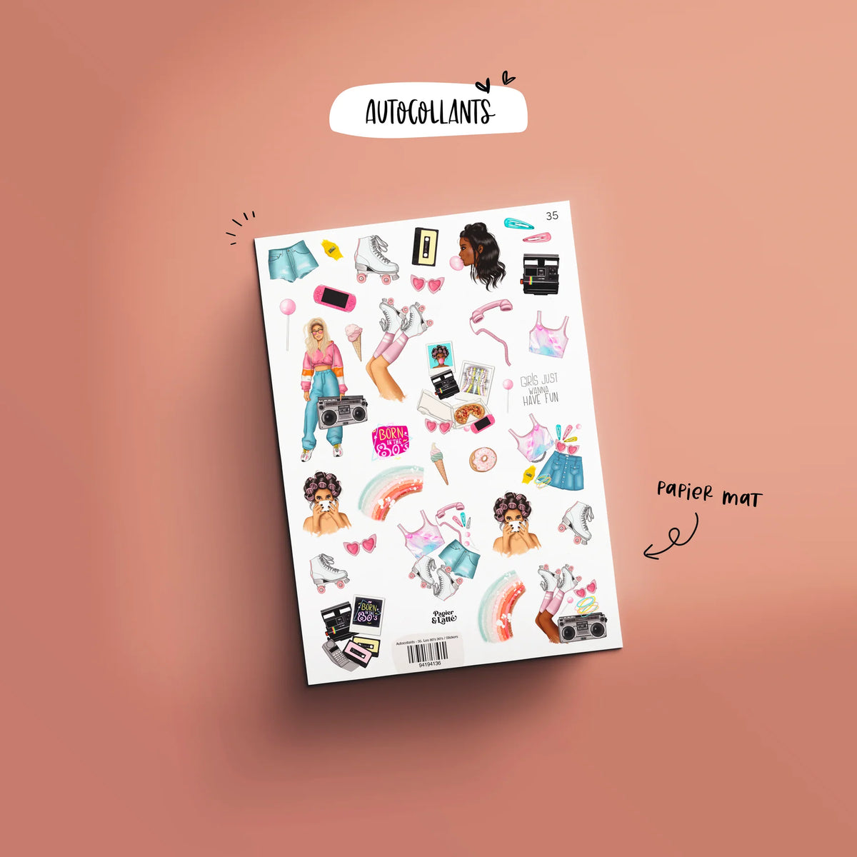 Autocollant 35 Les 80's 90's