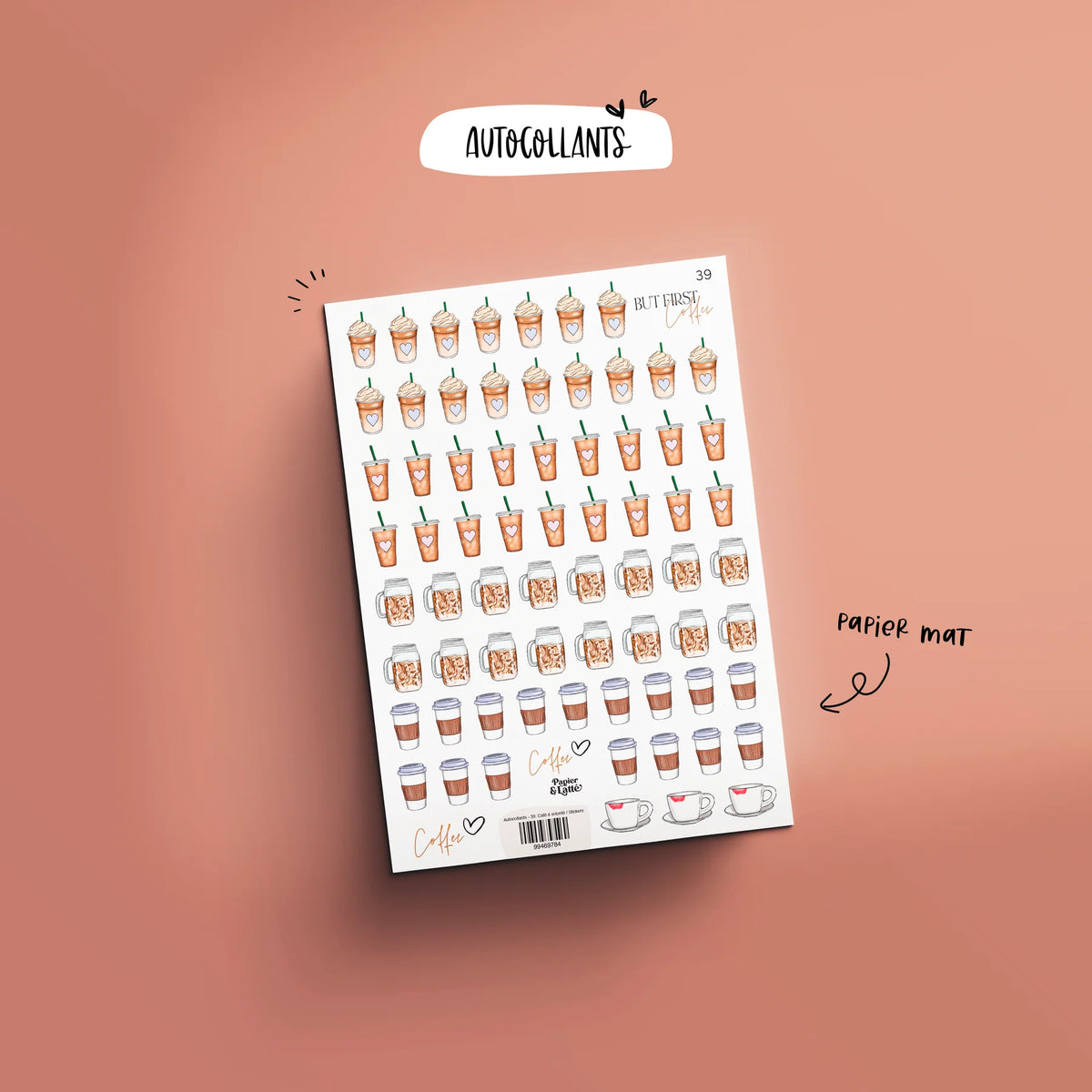 Autocollant 39 Café À Volonté