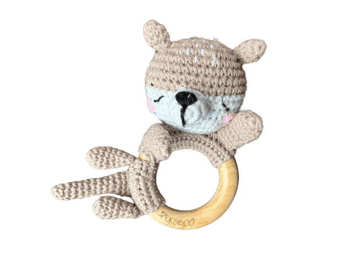 Hochet Bois Et Crochet Cuty Bear