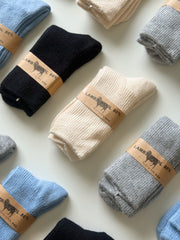 Chaussettes Laine De Cachemire Noir Pour Femmes