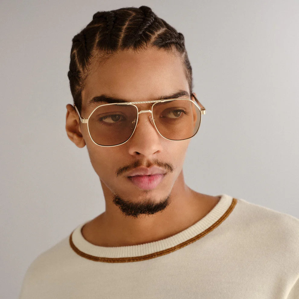 Lunette De Soleil Cosmos Gold & Tan