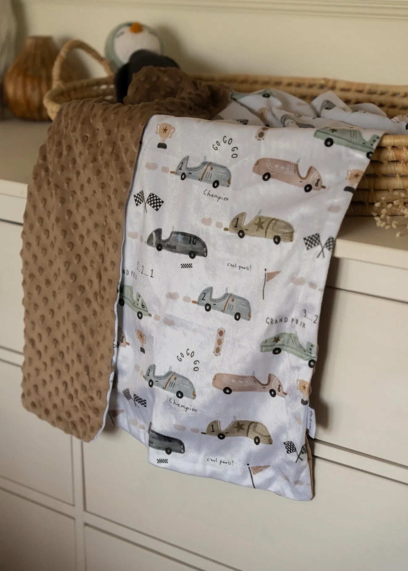 Couverture Minky Voitures De Course