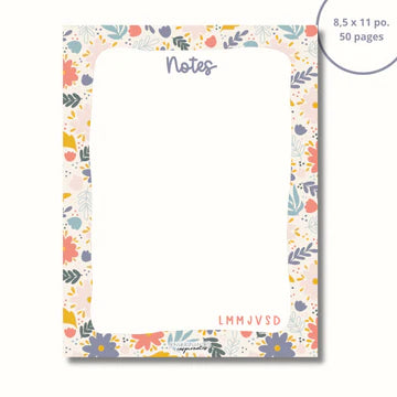 Bloc-Notes Fleurs Colorées