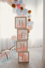 Cubes BÉBÉ Rose & Blanc