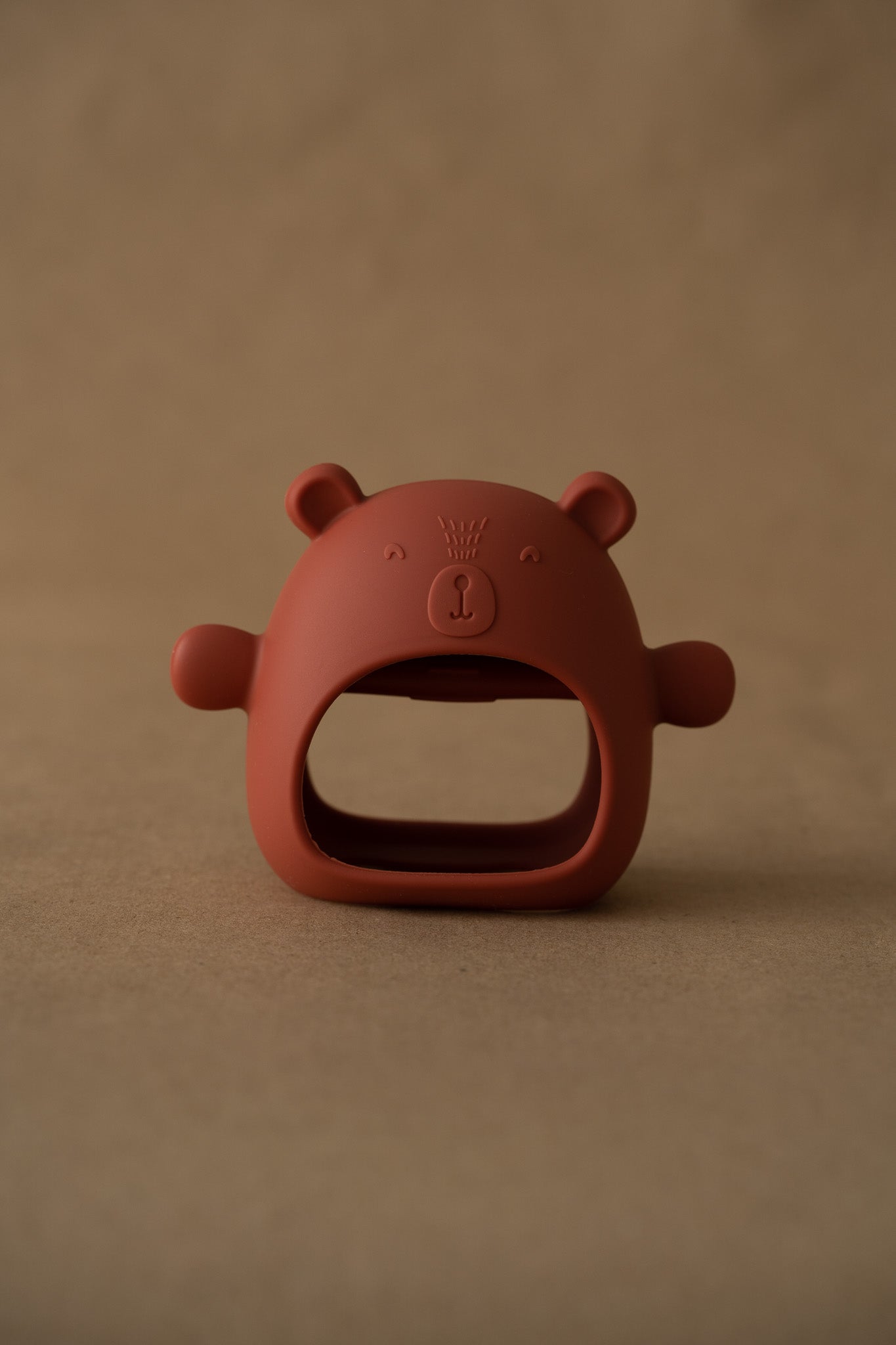 Mitaine De Dentition Ourson Rouge