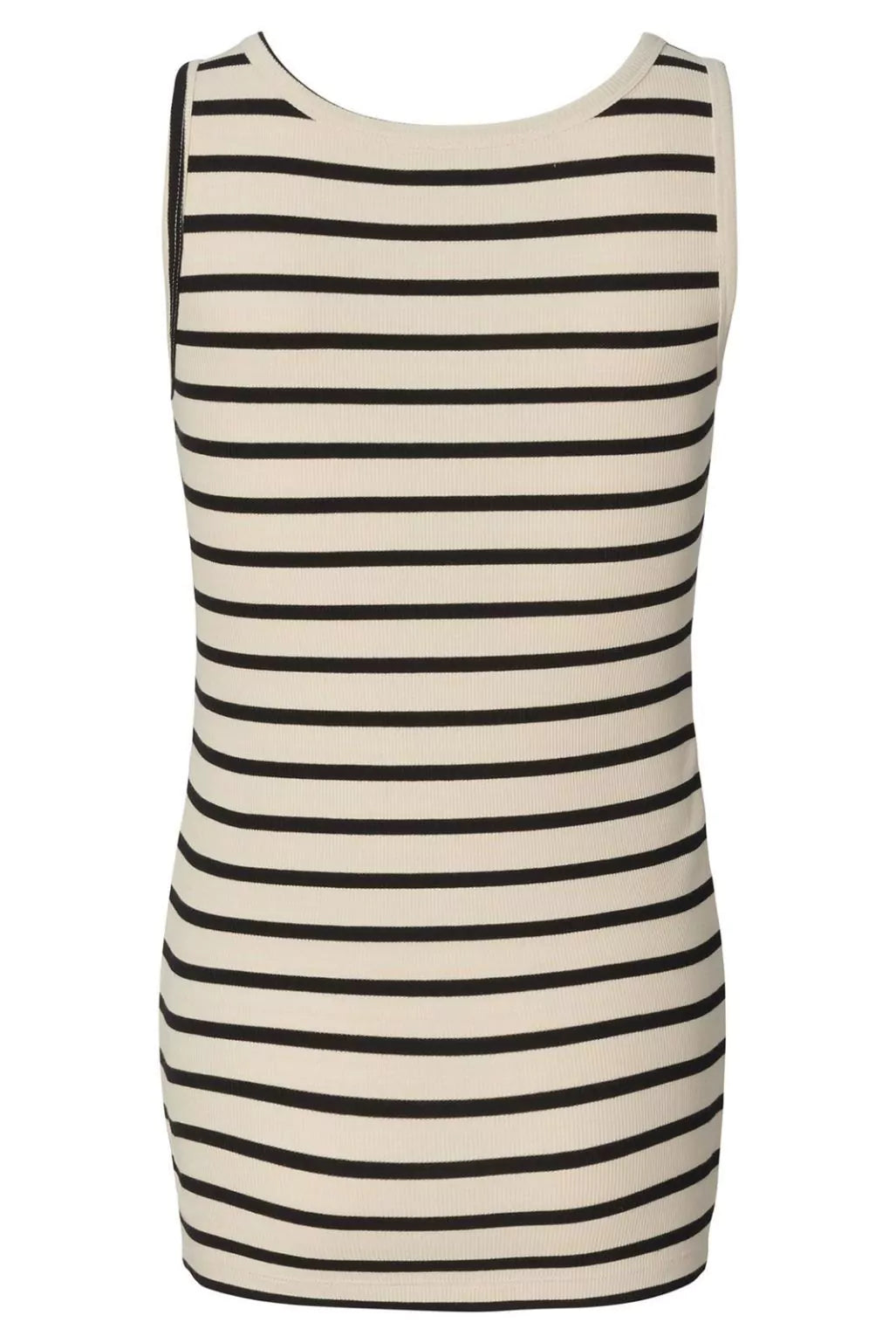 Camisole D'allaitement Jamee Blanche Rayée Noire