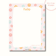 Bloc-Notes Sourires et Fleurs Pastels